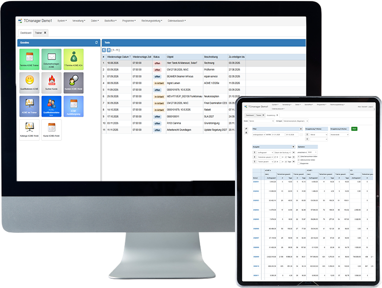 TCmanager dashboard